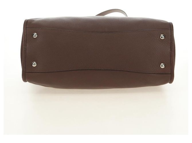 Borsa PRADA in pelle 2way Marrone Argento Auth yk20539SAM - vista 13