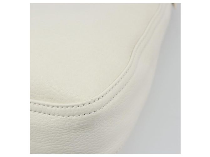 FENDI Mamma Baguette Schultertasche aus Leder weiß silber authentisch 185820M - Ansicht 12