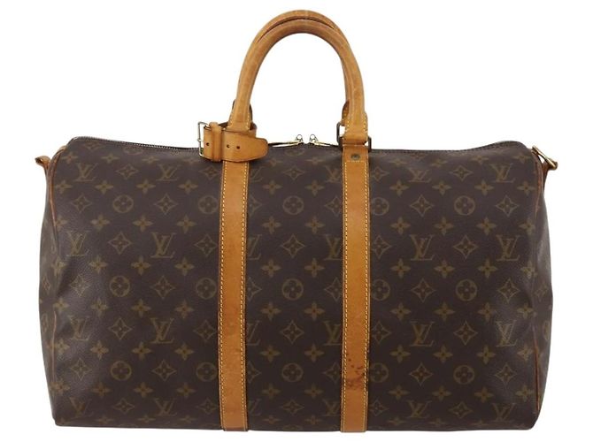 LOUIS VUITTON Monogram Keepall Bandouliere 45 Boston Bag M41418 LV Auth 188489 Monogramma - vista 13