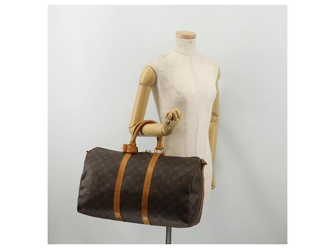 LOUIS VUITTON Monogram Keepall Bandouliere 45 Boston Bag M41418 LV Auth 188489 Monogramma - vista 25