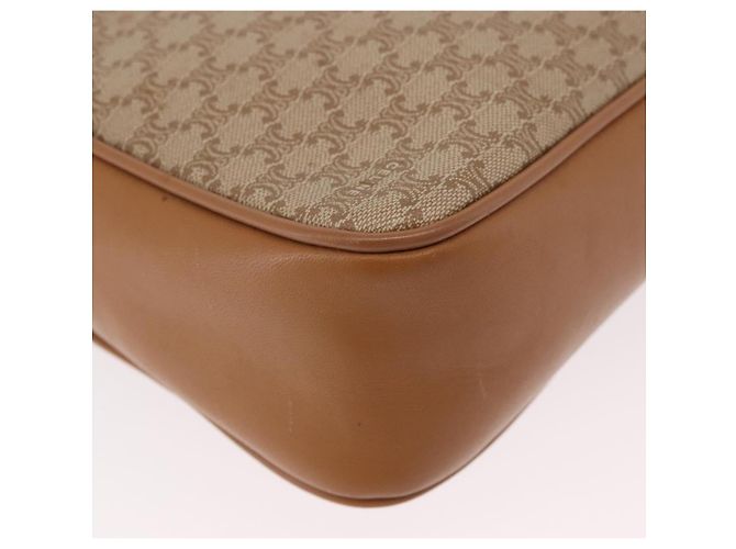 Céline Borsa a tracolla CELINE Macadam Canvas PVC Beige Oro Auth 188342A D'oro - vista 12