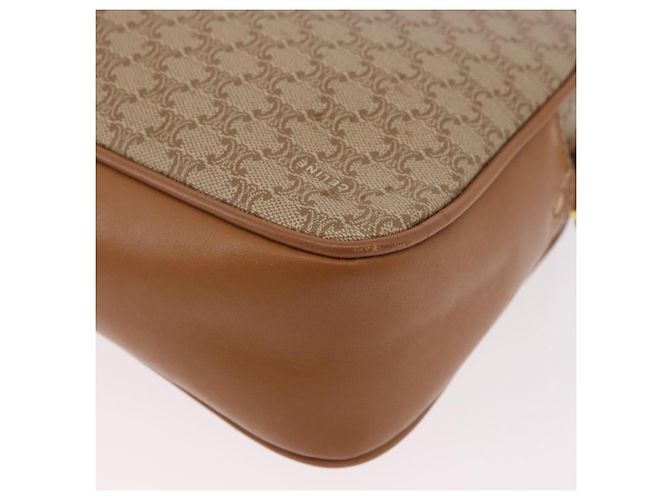 Céline Borsa a tracolla CELINE Macadam Canvas PVC Beige Oro Auth 188342A D'oro - vista 13
