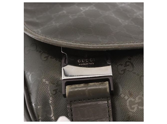Borsa a tracolla GUCCI GG Implementation PVC Khaki Silver 201732 Auth BA13574 Argento Cachi - vista 14