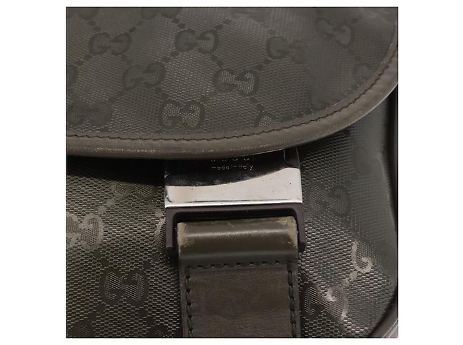 Borsa a tracolla GUCCI GG Implementation PVC Khaki Silver 201732 Auth BA13574 Argento Cachi - vista 15