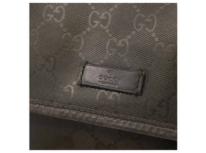 Borsa a tracolla GUCCI GG Implementation PVC Khaki Silver 201732 Auth BA13574 Argento Cachi - vista 16
