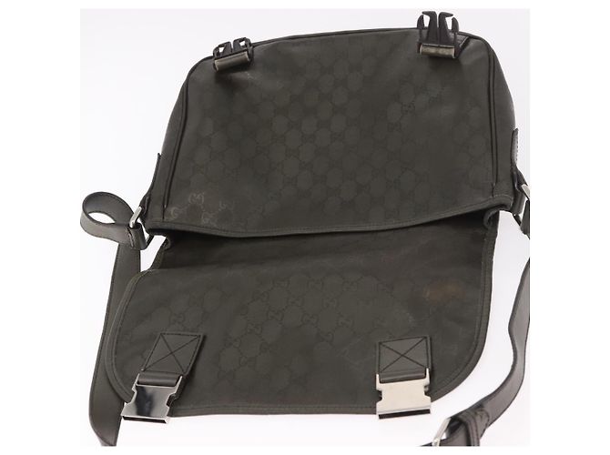 Borsa a tracolla GUCCI GG Implementation PVC Khaki Silver 201732 Auth BA13574 Argento Cachi - vista 17