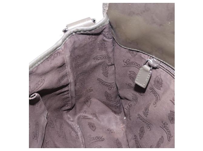 Borsa a tracolla GUCCI GG Implementation PVC Khaki Silver 201732 Auth BA13574 Argento Cachi - vista 21