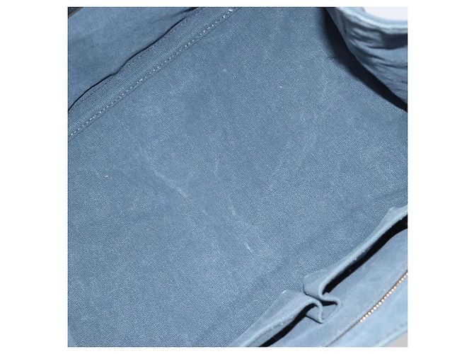 Borsa PRADA Canapa MM in tela blu Auth 188558 - vista 15