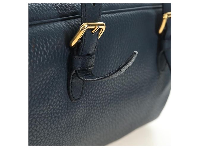 Borsa a Spalla Miu Miu in Pelle Blu Navy e Oro Auth yk20559SAM D'oro - vista 3