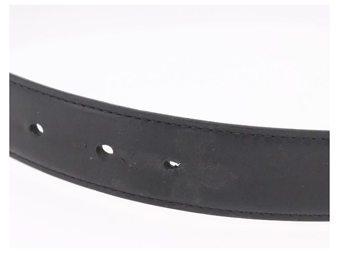 Cintura CARTIER Must Line in pelle 44.1" Nero Marrone Argento Auth BA13632 - vista 4