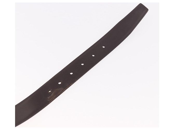 Cintura CARTIER Must Line in pelle 44.1" Nero Marrone Argento Auth BA13632 - vista 9