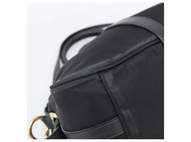 Borsa PRADA Nylon 2way Nera Oro Auth 188755A Nero D'oro - vista 15