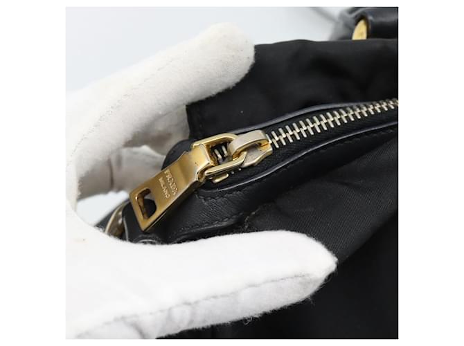 Borsa PRADA Nylon 2way Nera Oro Auth 188755A Nero D'oro - vista 17