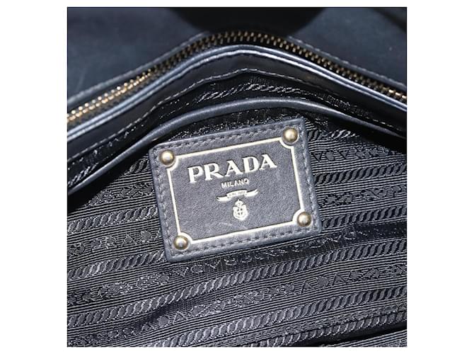 Borsa PRADA Nylon 2way Nera Oro Auth 188755A Nero D'oro - vista 18