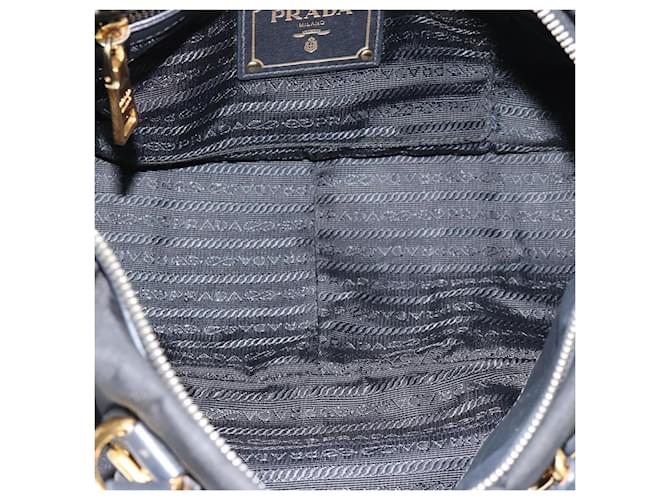 Borsa PRADA Nylon 2way Nera Oro Auth 188755A Nero D'oro - vista 19