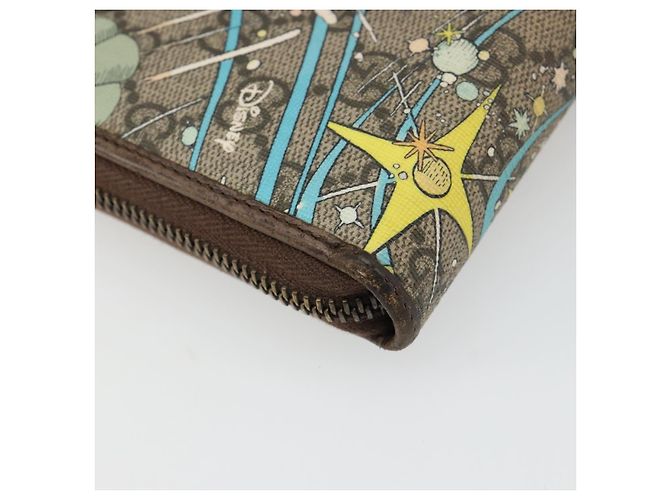 GUCCI GG Supreme Carteira PVC Bege 647940 Auth 186699A - vista 11