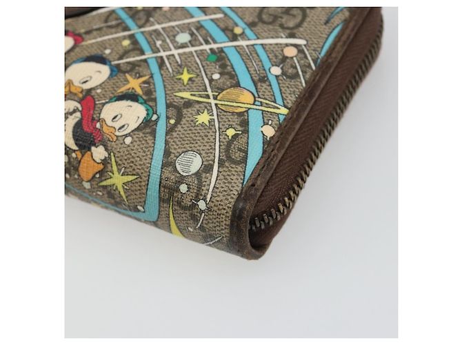 GUCCI GG Supreme Carteira PVC Bege 647940 Auth 186699A - vista 8