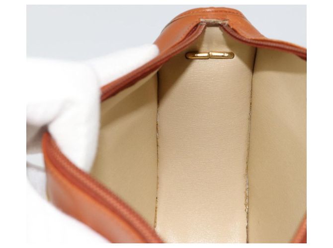 Borsa a tracolla Christian Dior in pelle marrone e oro Auth yk20599 D'oro - vista 19