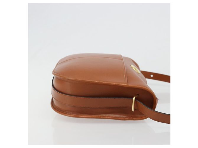 Borsa a tracolla Christian Dior in pelle marrone e oro Auth yk20599 D'oro - vista 4