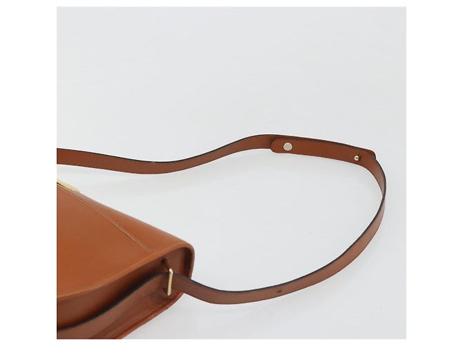 Borsa a tracolla Christian Dior in pelle marrone e oro Auth yk20599 D'oro - vista 8