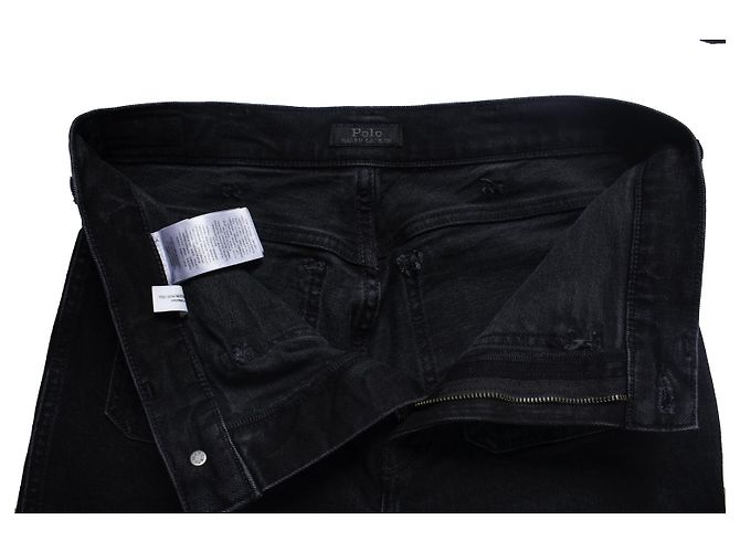 Polo Ralph Lauren, vaqueros de pernera ancha negros - vista 8