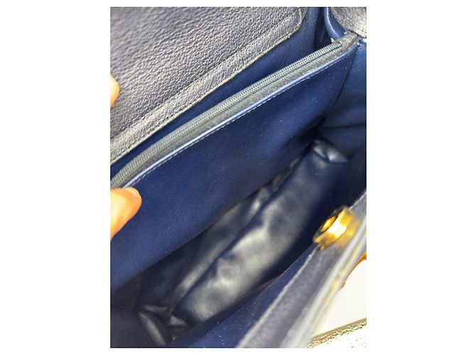 Gucci Borsa Bamboo in Pelle Blu navy - vista 10