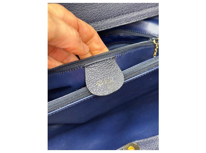 Gucci Borsa Bamboo in Pelle Blu navy - vista 12