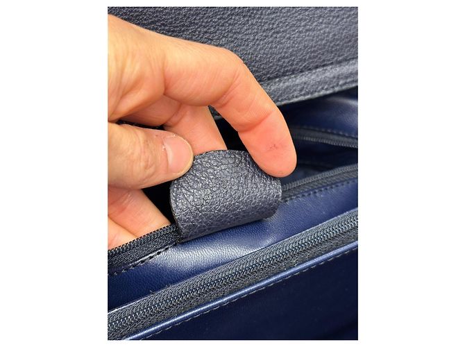 Gucci Borsa Bamboo in Pelle Blu navy - vista 13
