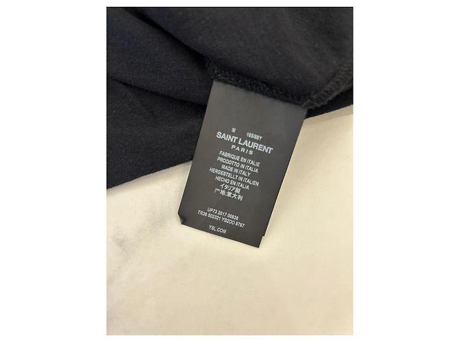 Saint Laurent T-Shirt schwarz mit YSL Logo US-Flagge - Ansicht 4