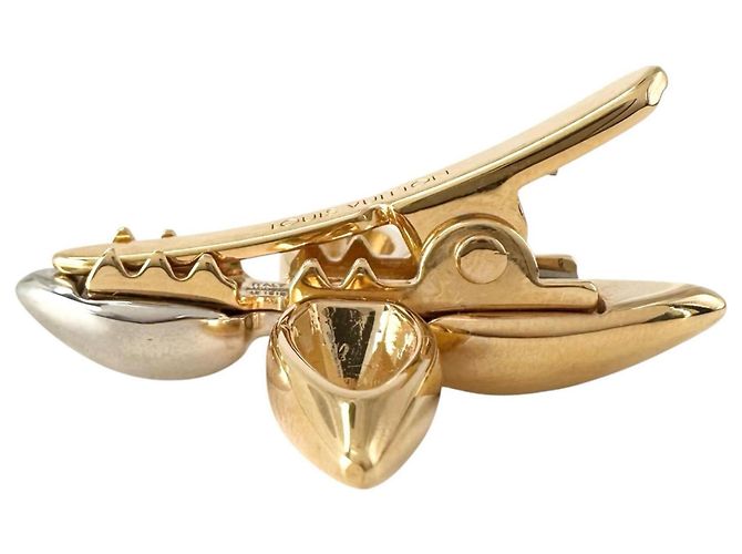 Louis Vuitton Louisette Barrette Argento D'oro - vista 3