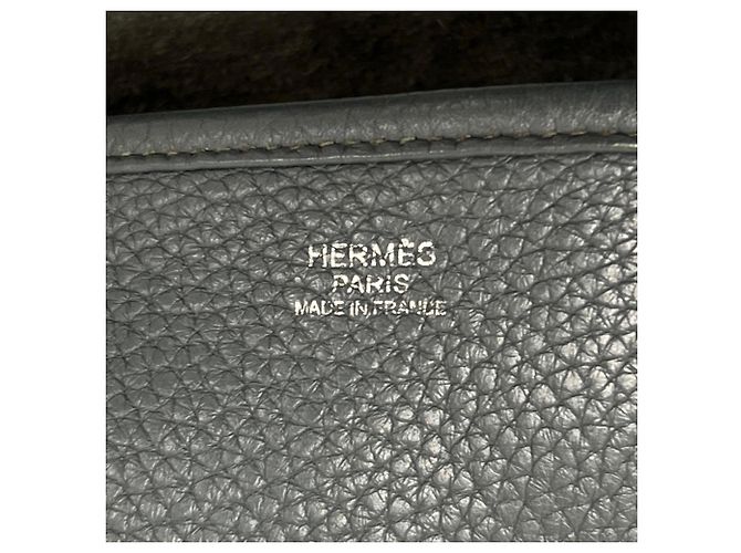 Hermès Borsa a tracolla Hermes Evelyne III TGM Marrone Blu - vista 14