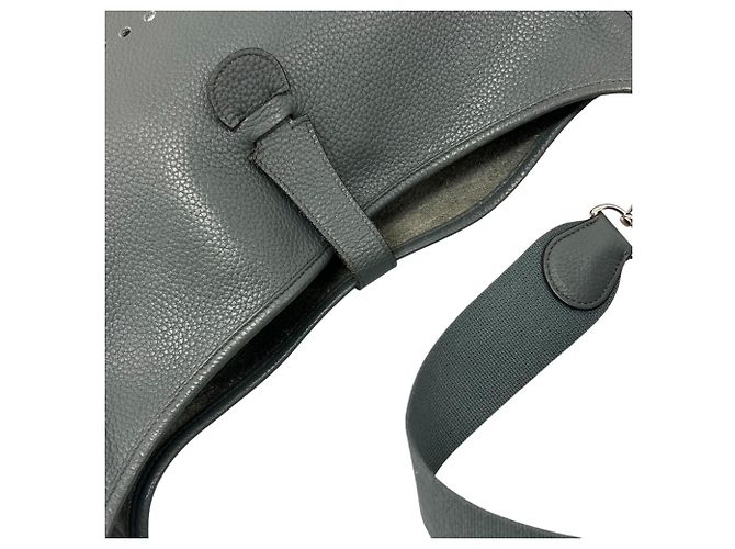Hermès Borsa a tracolla Hermes Evelyne III TGM Marrone Blu - vista 6