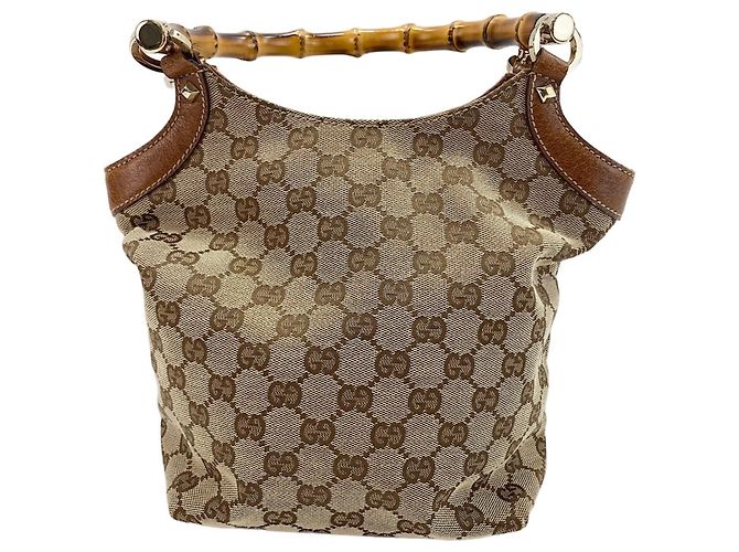 Borsa Gucci Bamboo marrone - vista 3
