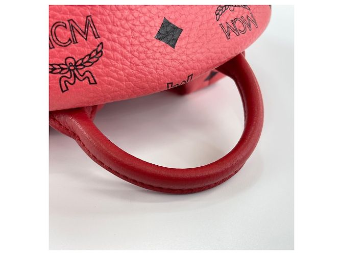 MCM Stark Side Studs Small Stud Backpack in Red - view 11