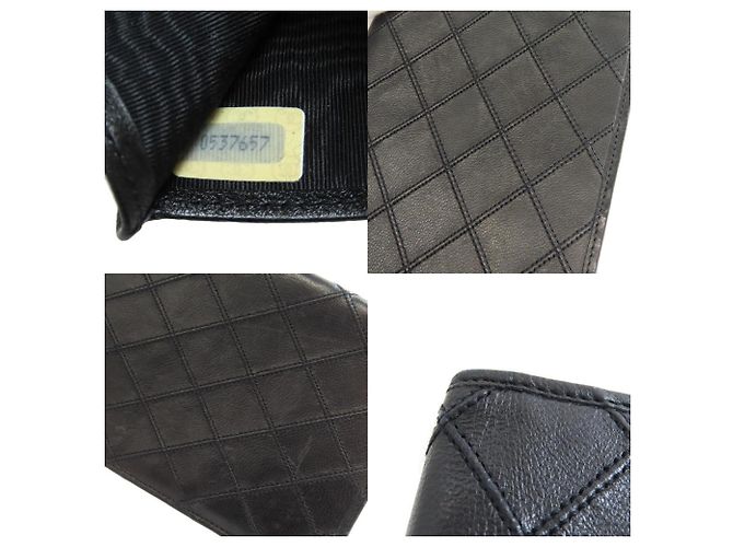Cartera larga de piel de becerro Chanel Negro - vista 7