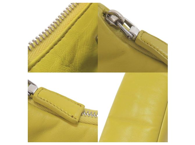 Borsa a tracolla Prada in pelle di vitello Giallo - vista 5