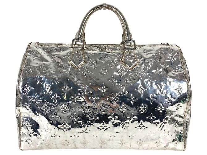 Borsa Louis Vuitton Miroir Speedy 35 Argento - vista 2