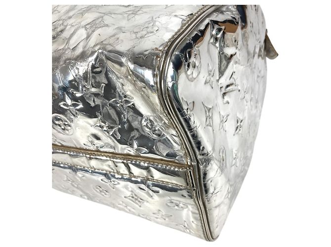 Borsa Louis Vuitton Miroir Speedy 35 Argento - vista 6