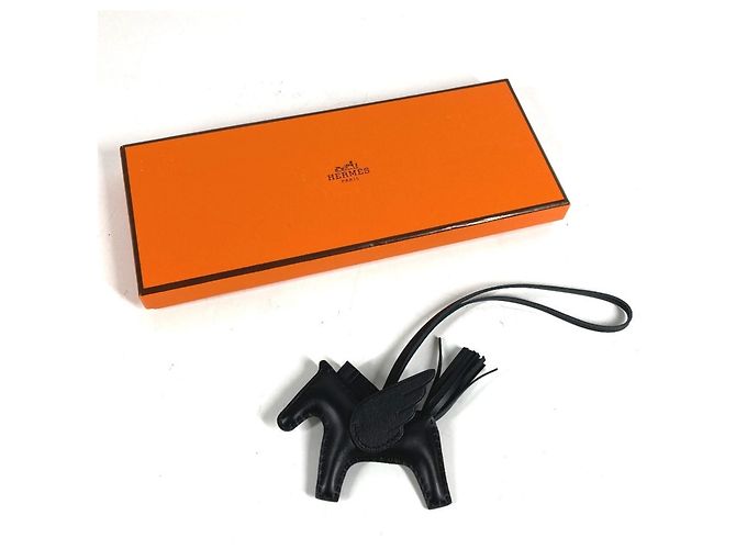 Hermès Portachiavi Cavallo Hermes - Cheval Rodeo Pegasus PM Nero - vista 11