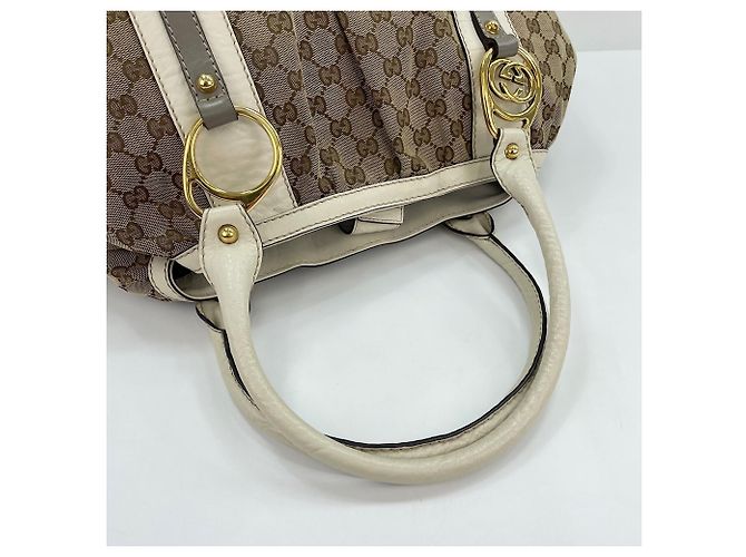 Borsa Tote Gucci Interlocking G Beige - vista 10