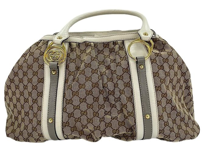 Borsa Tote Gucci Interlocking G Beige - vista 2