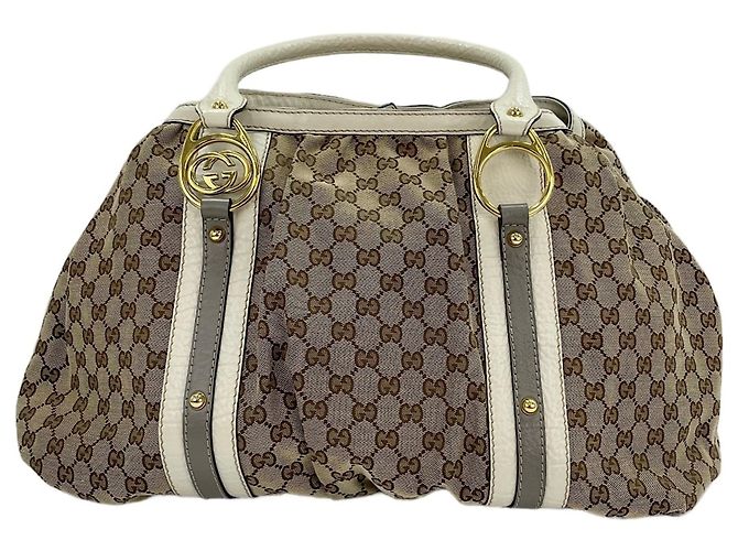 Borsa Tote Gucci Interlocking G Beige - vista 3