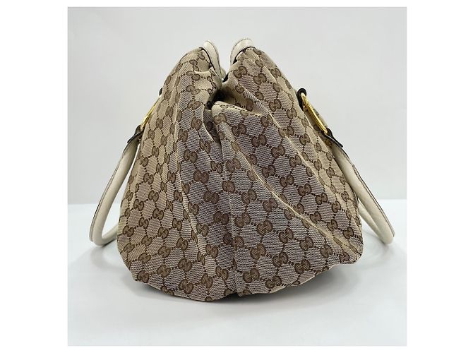 Borsa Tote Gucci Interlocking G Beige - vista 5