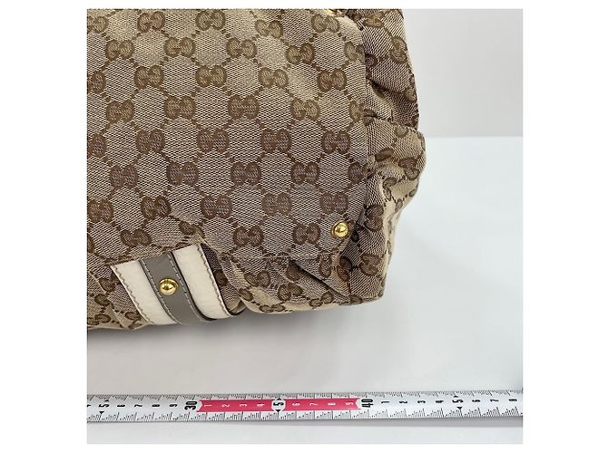 Borsa Tote Gucci Interlocking G Beige - vista 6