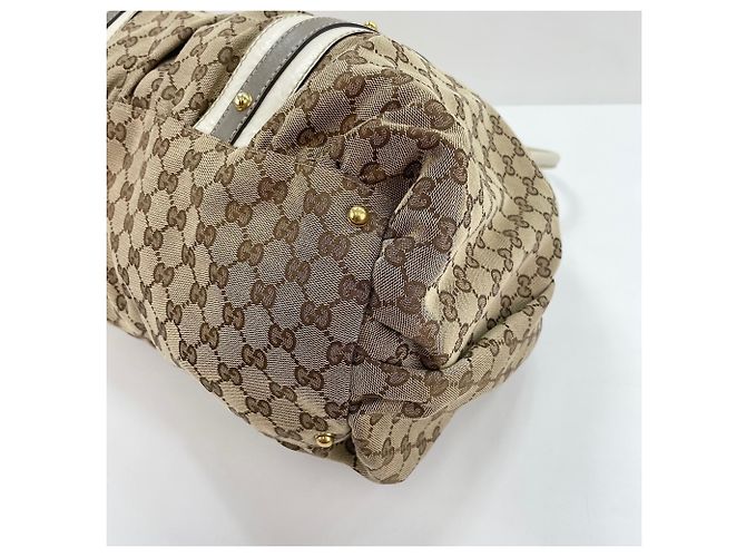 Borsa Tote Gucci Interlocking G Beige - vista 8