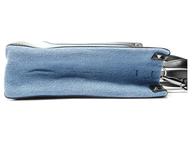 Borsa Tote 2-Way in Denim Valentino VLTN Blu navy - vista 4