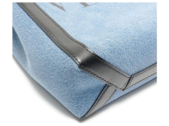 Borsa Tote 2-Way in Denim Valentino VLTN Blu navy - vista 5