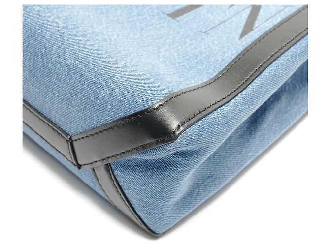 Borsa Tote 2-Way in Denim Valentino VLTN Blu navy - vista 6