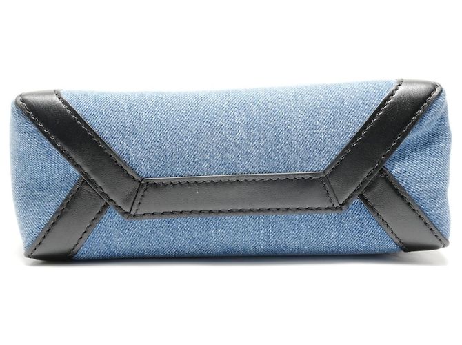 Borsa Tote 2-Way in Denim Valentino VLTN Blu navy - vista 7