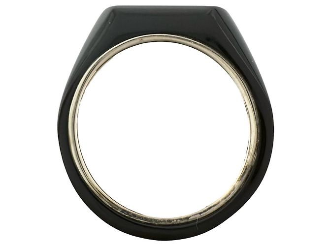 Louis Vuitton LV Logo Ring Braun Silber - Ansicht 2